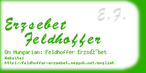 erzsebet feldhoffer business card